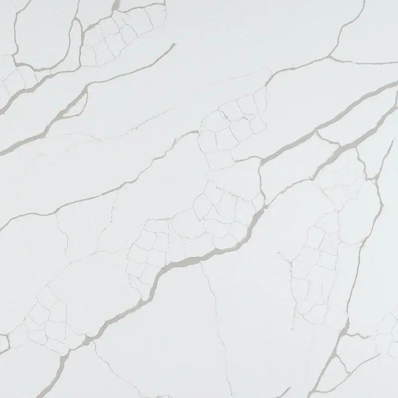 Calacatta 6601 quartz, upper-right area of the slab