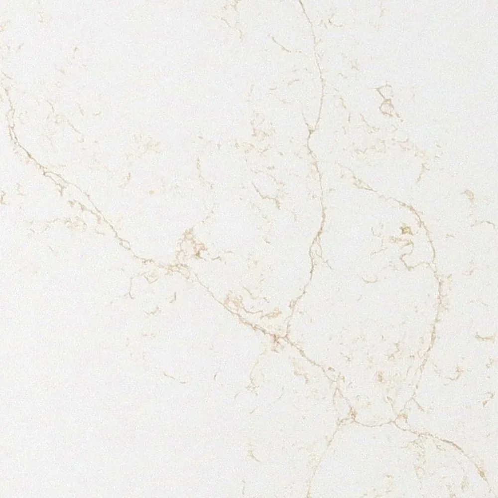 Close-up of Calacatta 6623 Gold quartz