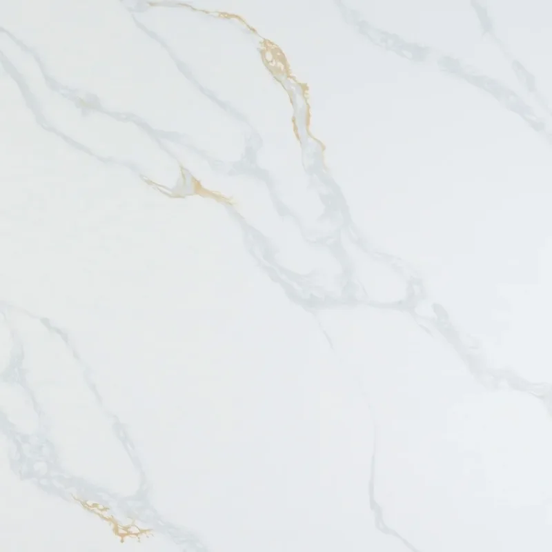 Calacatta 6626 quartz, upper-right area of the slab