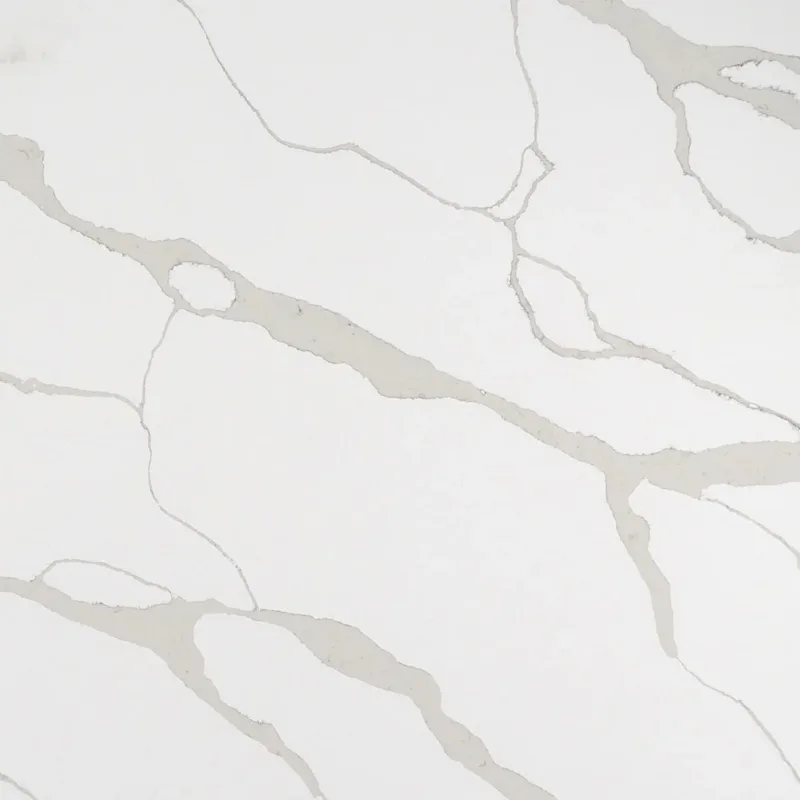 Calacatta 6629 quartz, upper-right area of the slab