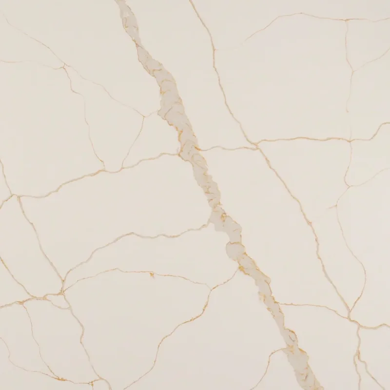 Calacatta 6638 quartz, upper-right area of the slab