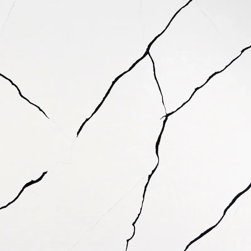 Calacatta 6678 quartz, upper-right area of the slab