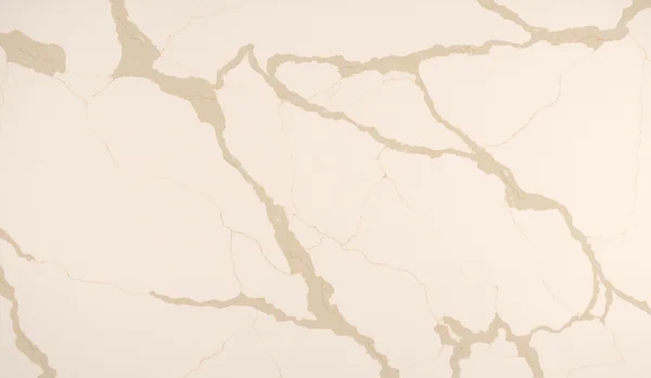Auro Quartz Calacatta 6719 quartz slab, cream with beige bands