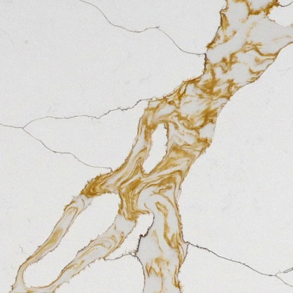 Close-up of Calacatta 6822 quartz