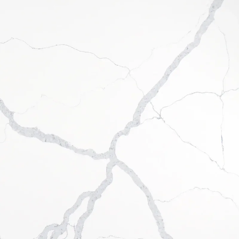 Calacatta 6888 quartz, upper-right area of the slab