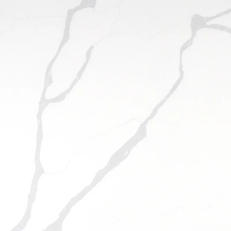 Calacatta 6922 quartz, upper-left area of the slab
