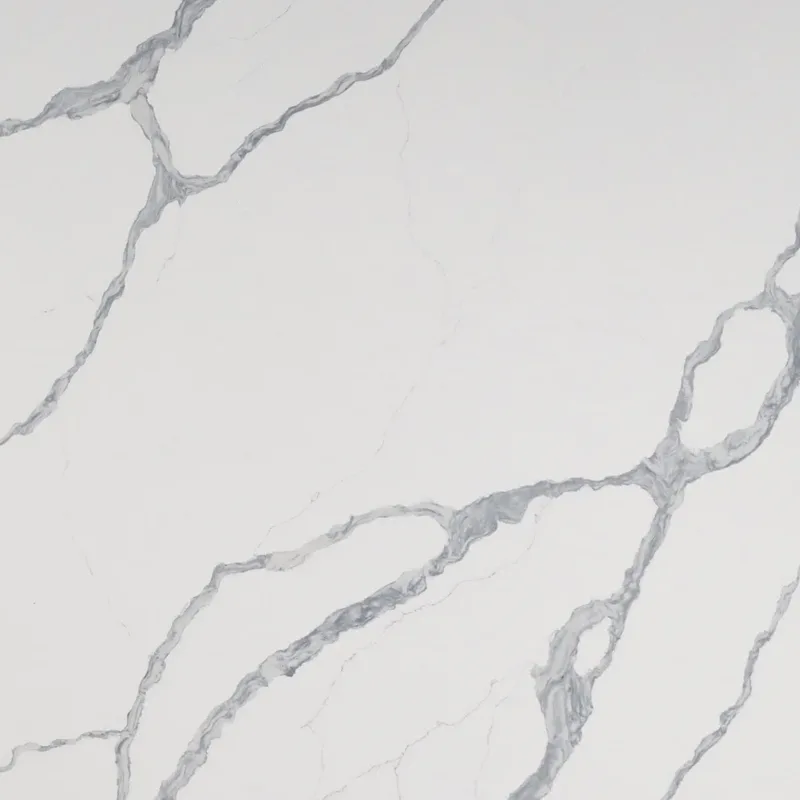 Calacatta 6965 quartz, upper-right area of the slab
