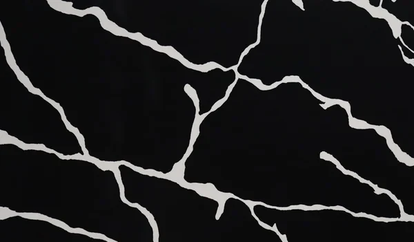 Auro Quartz Calacatta 6971 quartz slab, wide white veins